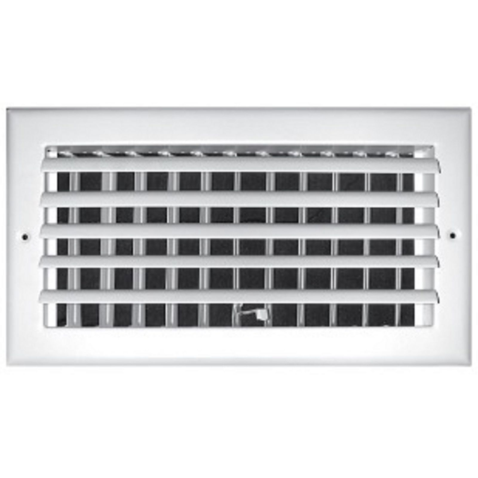 TRUaire 301M 10X10 - Steel Adjustable Curved Blade Wall/Ceiling Register With Multi Shutter Damper, 1-Way, White, 10" X 10"